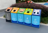 公園卡通金屬分類垃圾桶，打造寓教于樂的環(huán)保新場景