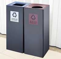 室內(nèi)組合式噴粉金屬垃圾桶空間的無聲美學與實用革命