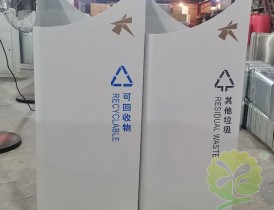 大悅城房地產(chǎn)噴粉組合式不銹鋼分類垃圾桶案例